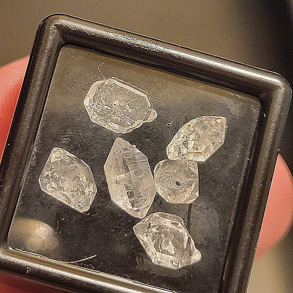 10x Natural Herkimer Diamond Pre-Drilled Beads Unisex Bracelet Jewelry Loose Gem - Picture 5 of 8